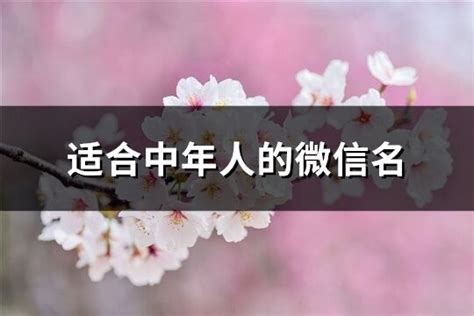 中年人微信名|适合中年人的四字微信网名(共402个)